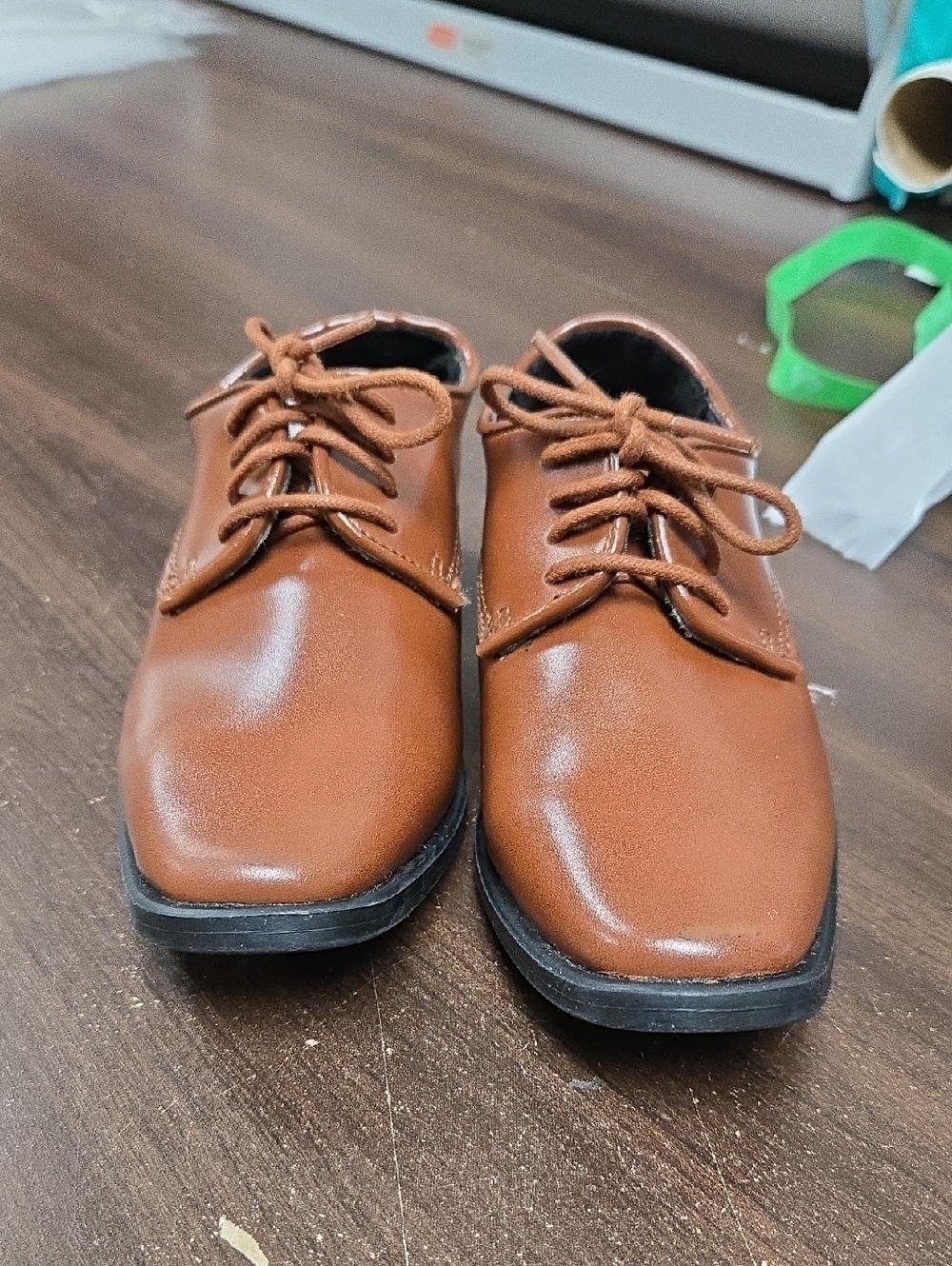 Joseph Abboud Size 11 (Toddler) Mahogany Brown Faux Leather Dress Shoe